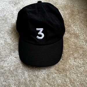 Chance the Rapper - Embroidered 3 Black Cap / Dad Hat